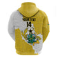 Custom Ghana Football Zip Hoodie 2026 Go Black Stars Yellow Adinkra Pattern - African Pride