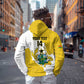Custom Ghana Football Zip Hoodie 2026 Go Black Stars Yellow Adinkra Pattern - African Pride