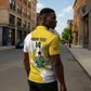 Custom Ghana Football Zipper Polo Shirt 2026 Go Black Stars Yellow Adinkra Pattern - African Pride
