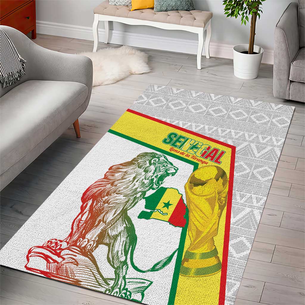 Senegal Football Area Rug 2026 Come On Lions de la Teranga - African Pride