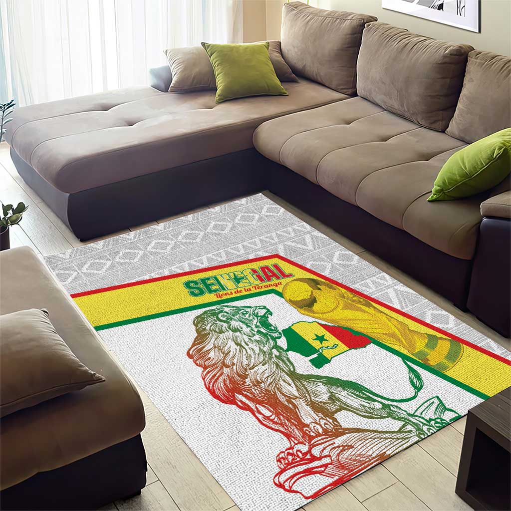 Senegal Football Area Rug 2026 Come On Lions de la Teranga - African Pride