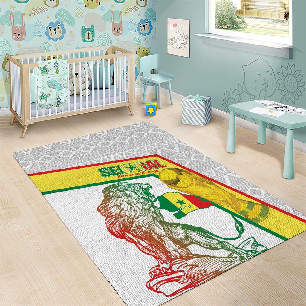 Senegal Football Area Rug 2026 Come On Lions de la Teranga - African Pride