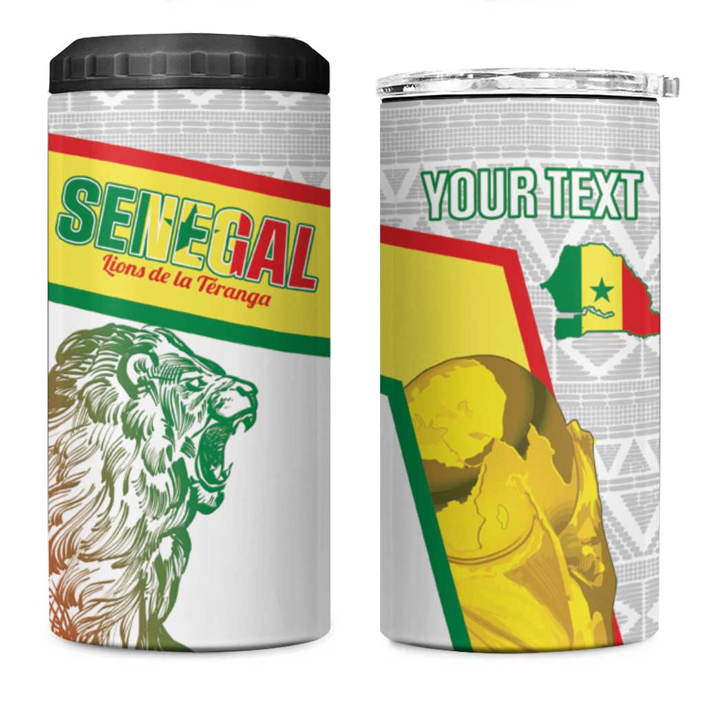Personalized Senegal Football 4 in 1 Can Cooler Tumbler 2026 Come On Lions de la Teranga - African Pride