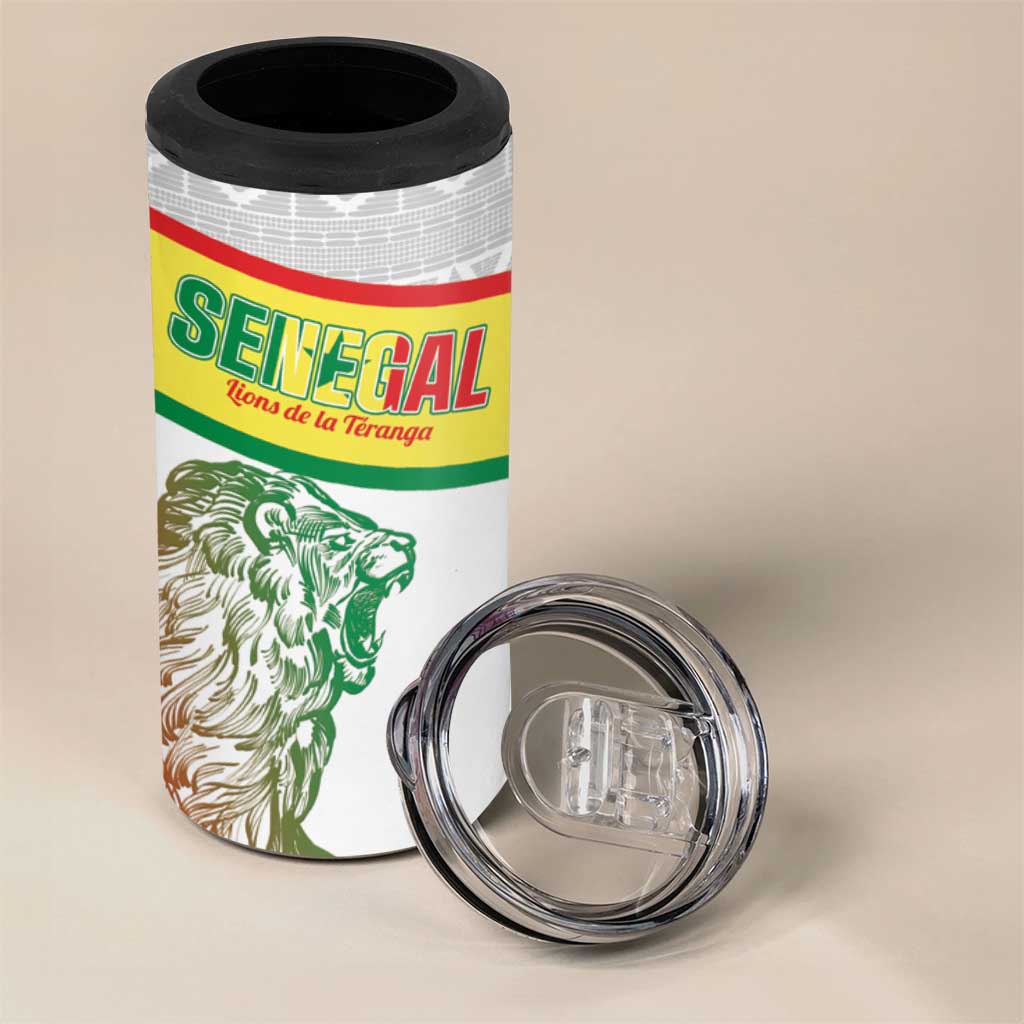 Personalized Senegal Football 4 in 1 Can Cooler Tumbler 2026 Come On Lions de la Teranga - African Pride