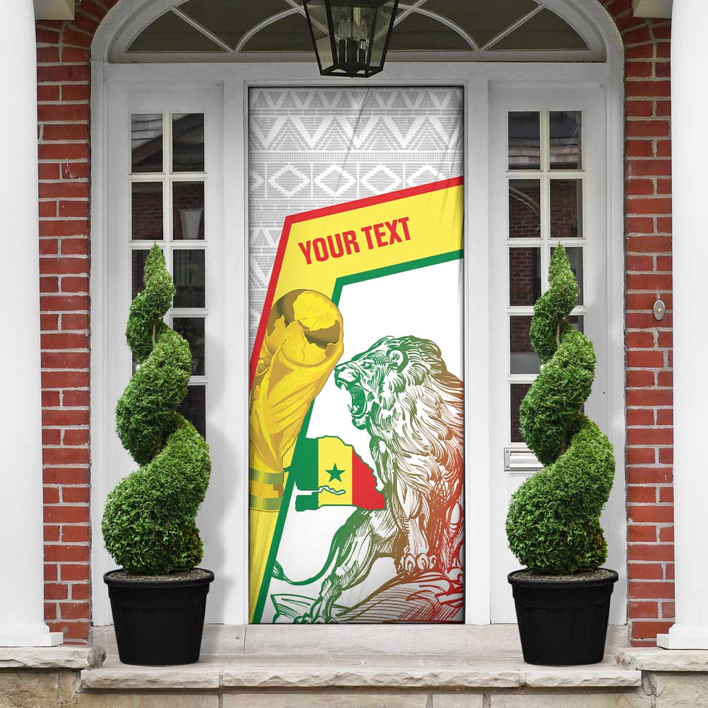Personalized Senegal Football Door Cover 2026 Come On Lions de la Teranga - African Pride