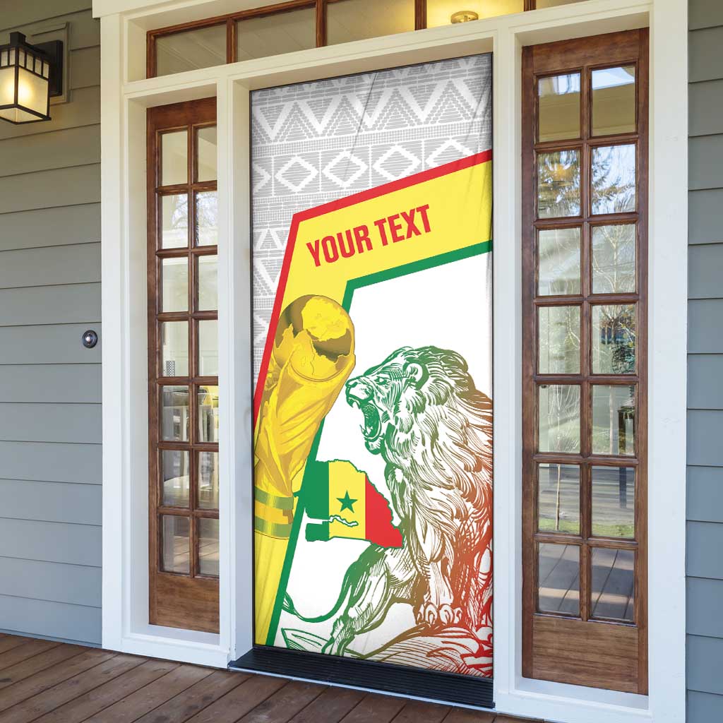 Personalized Senegal Football Door Cover 2026 Come On Lions de la Teranga - African Pride
