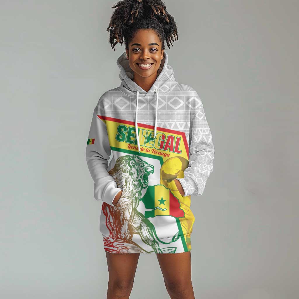 Personalized Senegal Football Hoodie Dress 2026 Come On Lions de la Teranga - African Pride