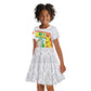 Personalized Senegal Football Kid Short Sleeve Dress 2026 Come On Lions de la Teranga LT14