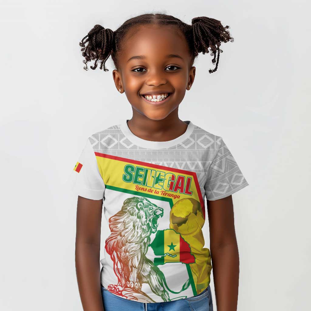 Personalized Senegal Football Kid T shirt 2026 Come On Lions de la Teranga LT14