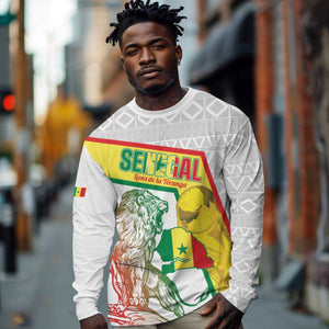 Personalized Senegal Football Long Sleeve Shirt 2026 Come On Lions de la Teranga - African Pride