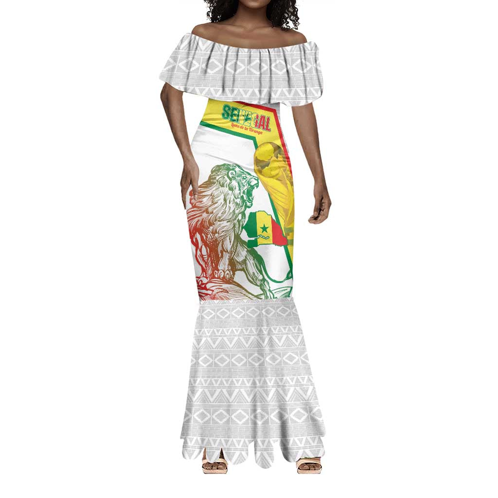 Personalized Senegal Football Mermaid Dress 2026 Come On Lions de la Teranga - African Pride
