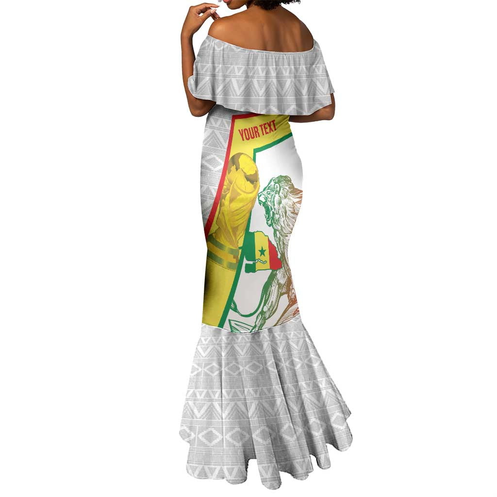Personalized Senegal Football Mermaid Dress 2026 Come On Lions de la Teranga - African Pride