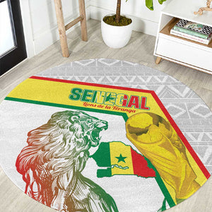 Senegal Football Round Carpet 2026 Come On Lions de la Teranga - African Pride