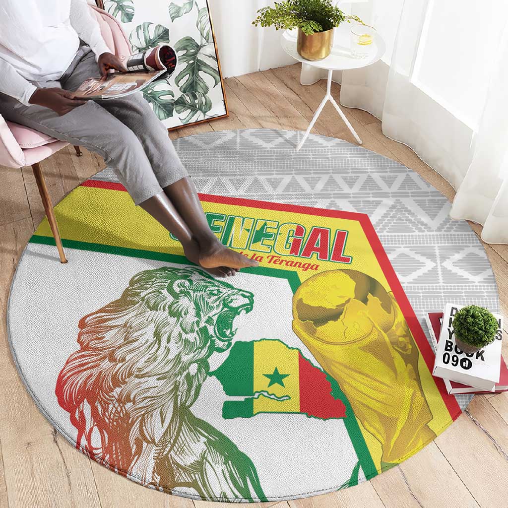 Senegal Football Round Carpet 2026 Come On Lions de la Teranga - African Pride