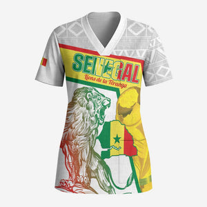 Personalized Senegal Football Scrub Top 2026 Come On Lions de la Teranga - African Pride