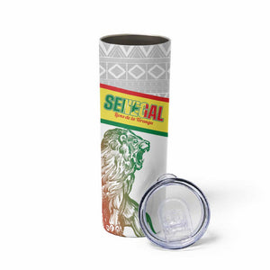 Personalized Senegal Football Skinny Tumbler 2026 Come On Lions de la Teranga - African Pride
