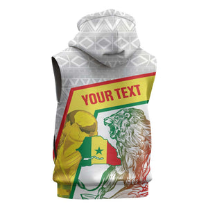 Personalized Senegal Football Sleeveless Hoodie 2026 Come On Lions de la Teranga - African Pride