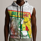 Personalized Senegal Football Sleeveless Zip Hoodie 2026 Come On Lions de la Teranga - African Pride