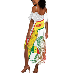Personalized Senegal Football Summer Maxi Dress 2026 Come On Lions de la Teranga LT14