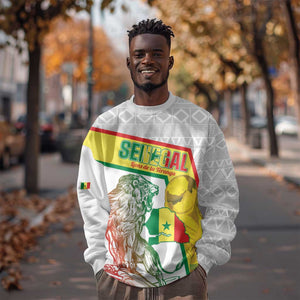 Personalized Senegal Football Sweatshirt 2026 Come On Lions de la Teranga - African Pride