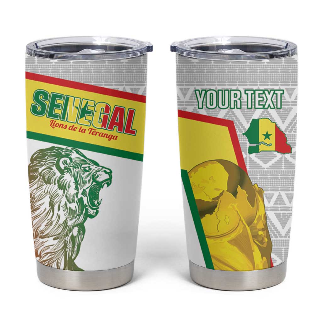 Personalized Senegal Football Tumbler Cup 2026 Come On Lions de la Teranga - African Pride