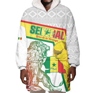 Personalized Senegal Football Wearable Blanket Hoodie 2026 Come On Lions de la Teranga - African Pride