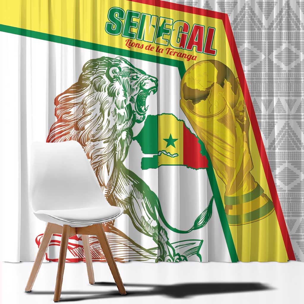 Senegal Football Window Curtain 2026 Come On Lions de la Teranga - African Pride
