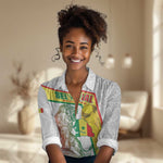 Personalized Senegal Football Women Casual Shirt 2026 Come On Lions de la Teranga - African Pride