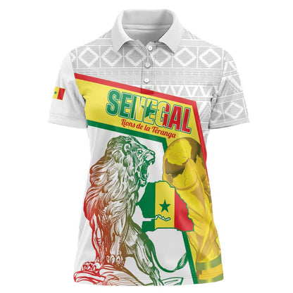 Personalized Senegal Football Women Polo Shirt 2026 Come On Lions de la Teranga LT14