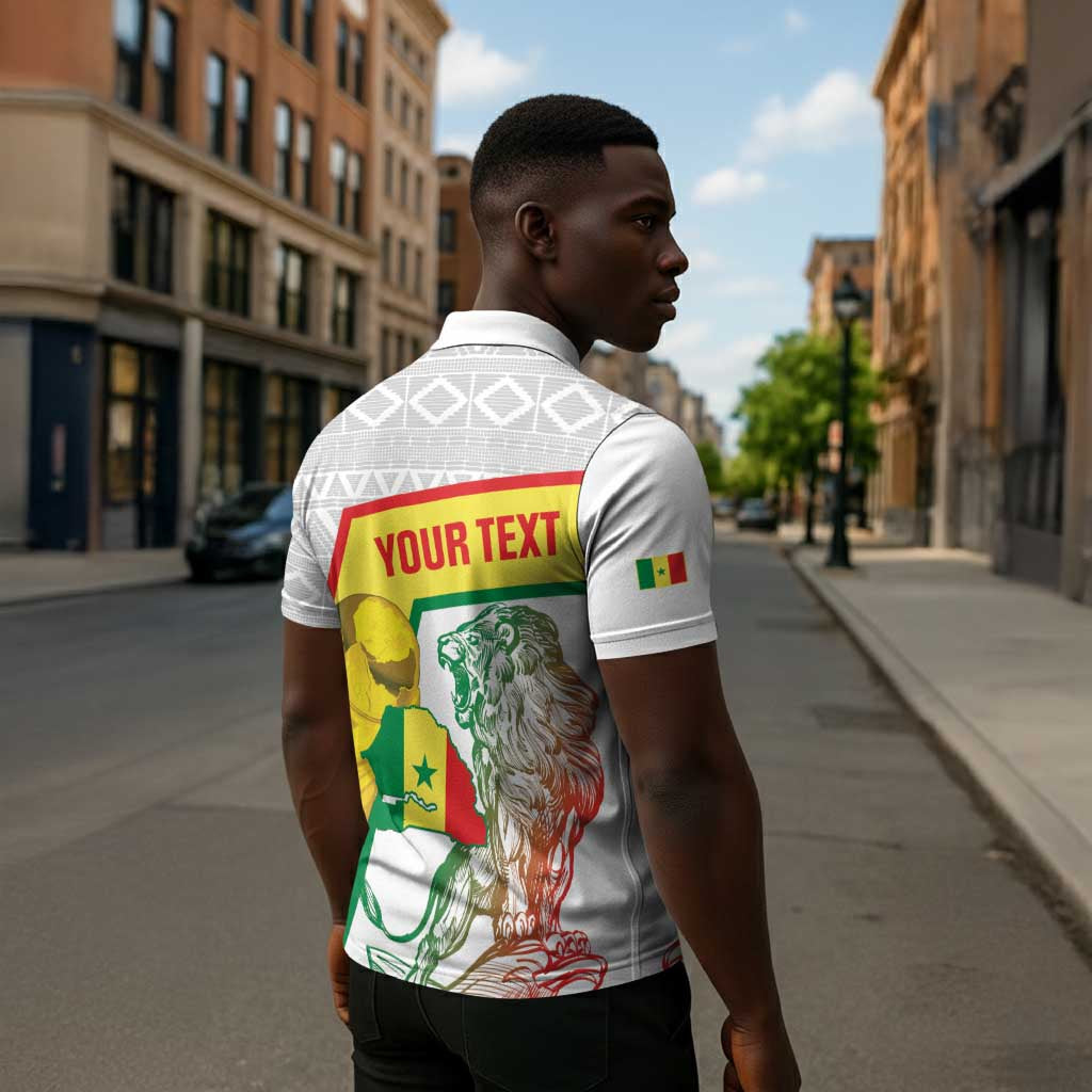 Personalized Senegal Football Zipper Polo Shirt 2026 Come On Lions de la Teranga - African Pride