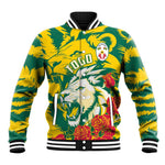 Togo Independence Day Baseball Jacket Lion and Rose Proud To Be Togolese