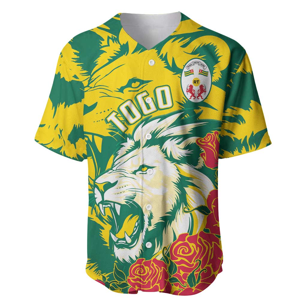 Togo Independence Day Baseball Jersey Lion and Rose Proud To Be Togolese