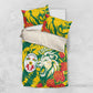 Togo Independence Day Bedding Set Lion and Rose Proud To Be Togolese