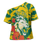 Togo Independence Day Cross Shoulder Shirt Lion and Rose Proud To Be Togolese