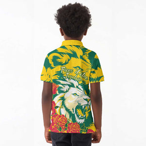 Togo Independence Day Kid Polo Shirt Lion and Rose Proud To Be Togolese