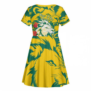 Togo Independence Day Kid Short Sleeve Dress Lion and Rose Proud To Be Togolese