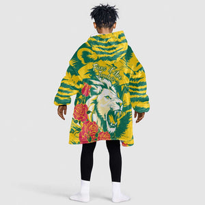 Togo Independence Day Kid Wearable Blanket Hoodie Lion and Rose Proud To Be Togolese