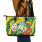 Togo Independence Day Leather Tote Bag Lion and Rose Proud To Be Togolese