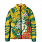 Togo Independence Day Padded Jacket Lion and Rose Proud To Be Togolese