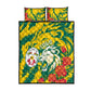 Togo Independence Day Quilt Bed Set Lion and Rose Proud To Be Togolese