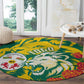 Togo Independence Day Round Carpet Lion and Rose Proud To Be Togolese
