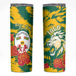 Togo Independence Day Skinny Tumbler Lion and Rose Proud To Be Togolese