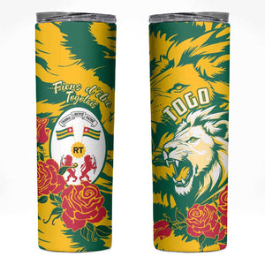 Togo Independence Day Skinny Tumbler Lion and Rose Proud To Be Togolese
