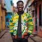 Togo Independence Day Sleeve Zip Bomber Jacket Lion and Rose Proud To Be Togolese