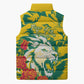 Togo Independence Day Sleeveless Puffer Jacket Lion and Rose Proud To Be Togolese