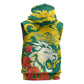 Togo Independence Day Sleeveless Zip Hoodie Lion and Rose Proud To Be Togolese