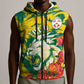 Togo Independence Day Sleeveless Zip Hoodie Lion and Rose Proud To Be Togolese