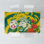 Togo Independence Day Tablecloth Lion and Rose Proud To Be Togolese