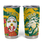 Togo Independence Day Tumbler Cup Lion and Rose Proud To Be Togolese