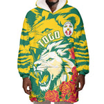 Togo Independence Day Wearable Blanket Hoodie Lion and Rose Proud To Be Togolese
